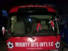 Plateau Governor Caleb Mutfwang Delivers On Sports Promise: Approves Purchase Of 30-Seater Bus For Mighty Jets International FC