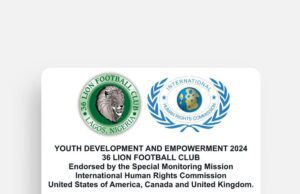 36 Lion FC Partners With IHRC For Youth Development, Empowerment In Football