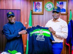 Salisu Galadima Congratulates Governor A.A Sule, Presents Super Eagles Replica