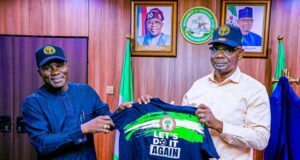 Salisu Galadima Congratulates Governor A.A Sule, Presents Super Eagles Replica