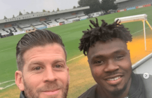 Buruj Football Club Noah Salaudeen Heartwarming Reunion With Coach Luke Gerrard At Borehamwood FC