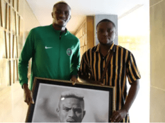 Artists Drops Off Victor Osimhen Painting At Super Eagles Camp