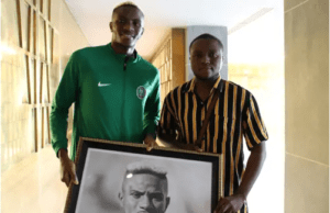 Artists Drops Off Victor Osimhen Painting At Super Eagles Camp