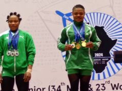 Rafiatu Folashade Lawal,Adijat Adenike Olarinoye Lead Nigeria’s Medal Haul At Africa Senior Weightlifting Championship