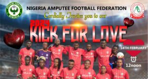 Nigeria Amputee Football Federation To Celebrate Valentine’s Day With Second Edition Of Kick For Love