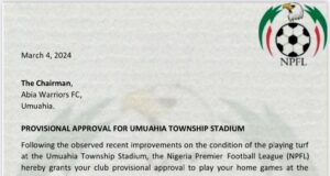 Abia Warriors’ Umuahia Township Stadium Cleared For Current Season, Renovations Required For Next