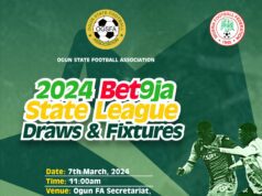 Ogun State FA Cup Draws, BET9JA State League Commences