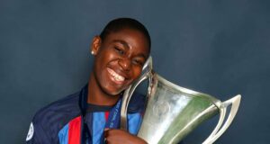 Asisat Oshoala Makes History as Barcelona Femení Clinch Third Champions League Title