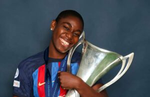 Asisat Oshoala Makes History as Barcelona Femení Clinch Third Champions League Title