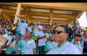Super Eagles vs Bafana Bafana : Sapphire Nigeria Women Football Supporters Club (SNWFSC) Lands In Uyo