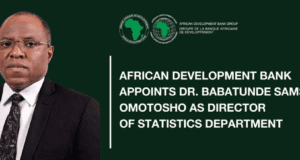 African Development Bank Appoints Dr Babatunde Samson Omotosho As Director Of Statistics Department