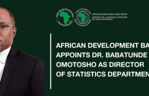 African Development Bank Appoints Dr Babatunde Samson Omotosho As Director Of Statistics Department