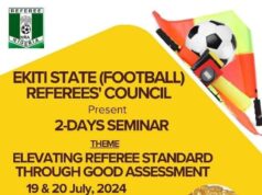 Ekiti State Football Referees’ Council To Host Seminar On Referee Standards