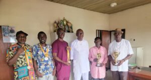 Rivers State Teqball Officials Present Trophies, Medals To State Sports Director