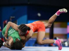Nigerian Wrestler Christianah Ogunsanya Fights Bravely in Women’s Freestyle 53kg 1/8 Finals