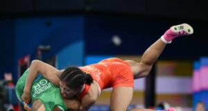 Nigerian Wrestler Christianah Ogunsanya Fights Bravely in Women’s Freestyle 53kg 1/8 Finals