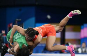 Nigerian Wrestler Christianah Ogunsanya Fights Bravely in Women’s Freestyle 53kg 1/8 Finals