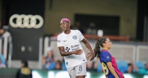 Oshoala Shines In Bay FC’s Thrilling Clash Against Former Club Barcelona