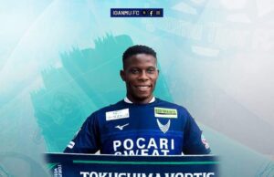 Iganmu FC Product Izuchukwu Lawrence Joins J-League Side Tokushima Vortis