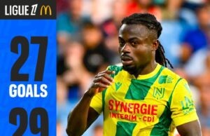 Moses Simon Celebrates 150 Ligue 1 Appearances