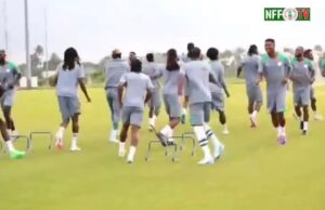 Super Eagles Begin Intense Training In Uyo Ahead Of Benin Clash, Osimhen Yet To Join