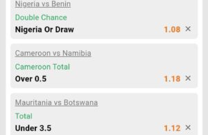 Quick 2 odds You can Stake Today Including Nigeria Vs Benin Republic