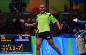 Quadri Aruna Advances to Round of 32 at World Table Tennis China Smash