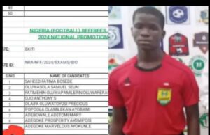 Scandal in Ekiti State Referees Council: Male Referee Registered for Female Slot