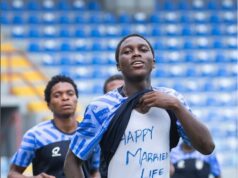 John Lucky Celebrates Family Love With Heartfelt Jersey Message After Scoring Brace For Sporting Lagos