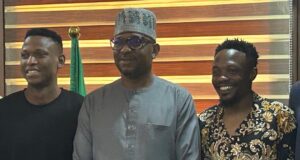 Ahmed Musa Pays Courtesy Visit To NSC Chairman Shehu Dikko
