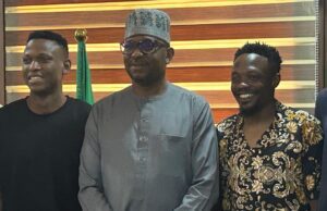 Ahmed Musa Pays Courtesy Visit To NSC Chairman Shehu Dikko
