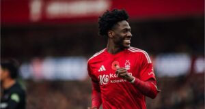 Ola Aina Relishes Double Surprise, As His Stunning Goal Helps Nottingham Forest Into EPL’s 3rd Spot