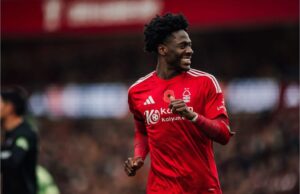Ola Aina Relishes Double Surprise, As His Stunning Goal Helps Nottingham Forest Into EPL’s 3rd Spot