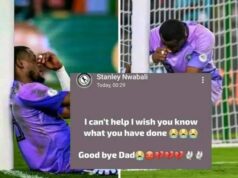 “Goodbye Dad” Stanley Nwabali Loses Dad, Nigerians Sympathize