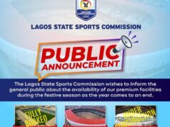 Lagos State Sports Commission Closes Key Venues For December Due To High Demand And Renovations