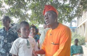 Former Super Eagles Player Paul Okoku Gifts Brand New Uniforms, Writing Materials To St Paul’s Primary School pupils