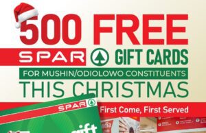 Lagos State Sports Commission DG, Lekan Fatodu, Spreads Christmas Cheer With 500 Free SPAR Gift Cards