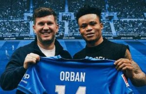 “Width And Speed” Hoffenheim Reacts As Nigerian Striker Gift Orban Completes 9.2 Million Euros Move From Lyon