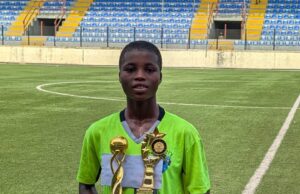 Robo Queens Wonder kid, Kemi Adegbuyi Receives Prostar Ball, Award Plaque After Emerging As NWF Awards POTW One