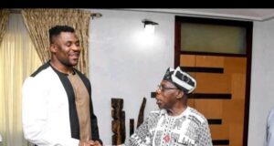 Mixed Martial Art Champion, Francis Ngannou Visits Former President Obasanjo In Abeokuta