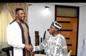 Mixed Martial Art Champion, Francis Ngannou Visits Former President Obasanjo In Abeokuta