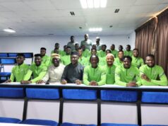 NFF President Ibrahim Musa Gusau, Ogun FA Chairman Majekodunmi Visit CHAN Eagles In Ikenne