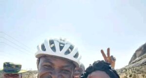 Samuel Fasema, Nigerian Cyclist Who Rode Bicycle From Lagos To Maiduguri Back To Lagos, Seek Guinness Book Of Record Attention