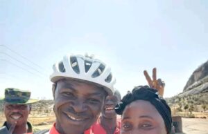 Samuel Fasema, Nigerian Cyclist Who Rode Bicycle From Lagos To Maiduguri Back To Lagos, Seek Guinness Book Of Record Attention