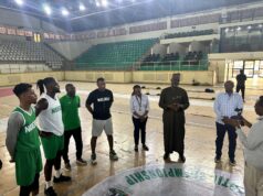 NBBF President Musa Kida Visits D’Tigers’ Abuja Camp