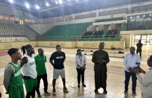 NBBF President Musa Kida Visits D’Tigers’ Abuja Camp