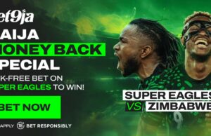 Bet9ja’s Naija Money Back Special: Bet on Nigeria to beat Zimbabwe – and if they don’t, you get your stake back!