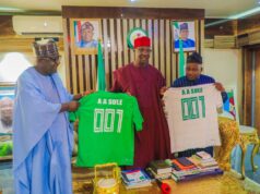 Nasarawa United Visits Governor Sule, Presents Jersey in Sallah Celebration