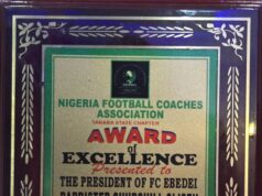Churchill Oliseh Bags Taraba Coaches Top Award