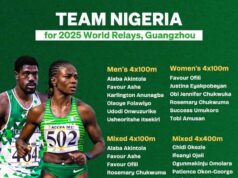 Nigeria Unveils Team for 2025 World Relays in Guangzhou